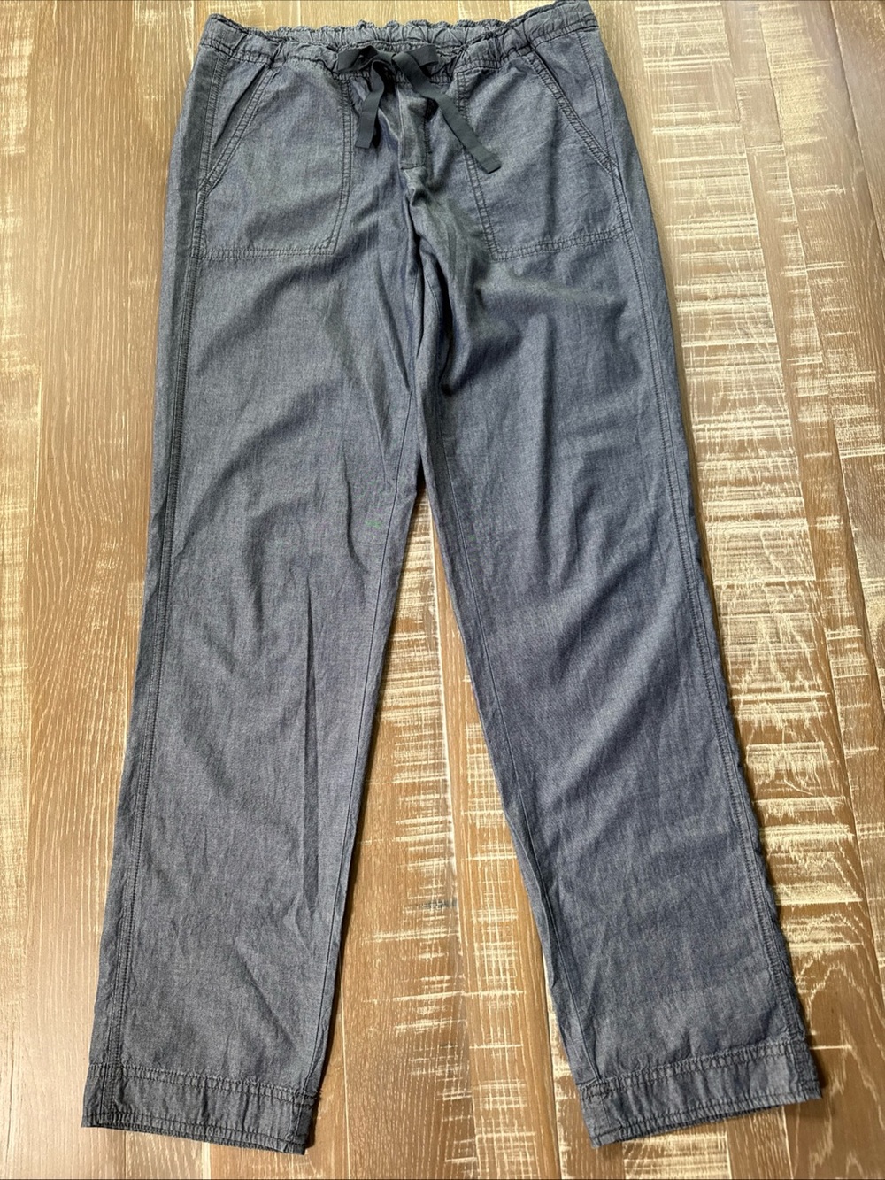 J. Crew Women's Chambray Blue Drawstring Pants 6